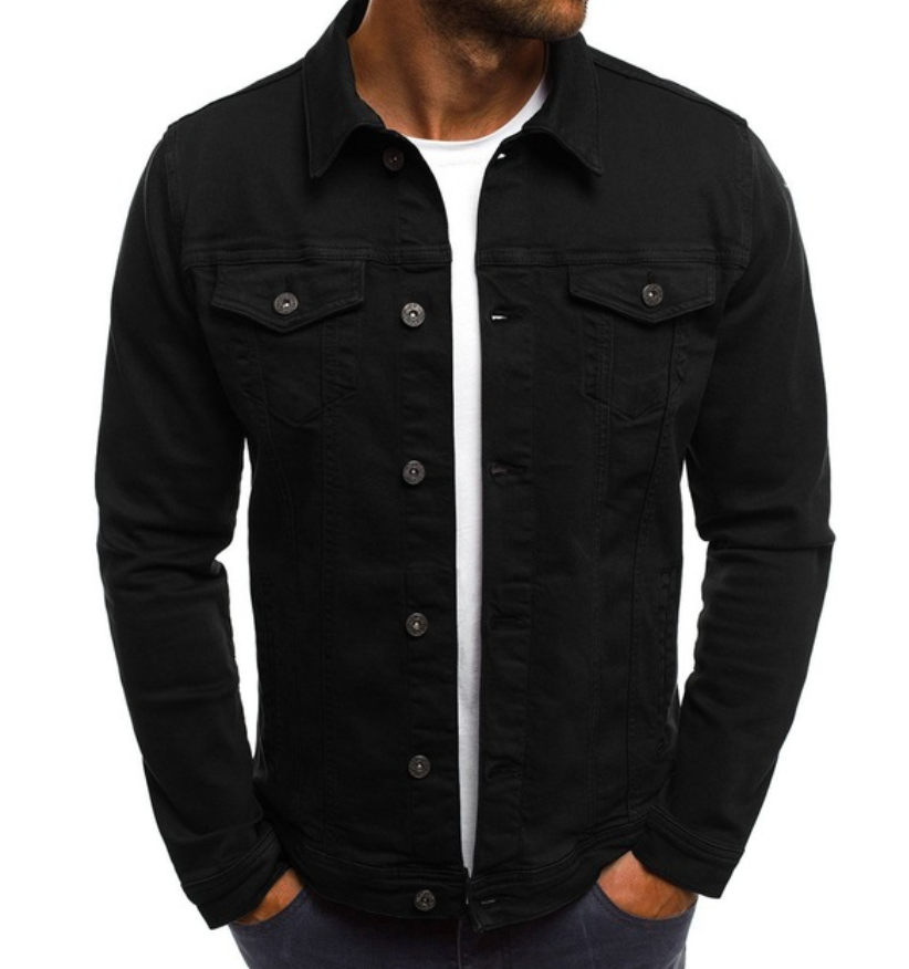 Zephyr | Avslappnad Knapp-Upp Denim Jacka För Män