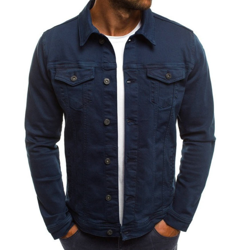 Zephyr | Avslappnad Knapp-Upp Denim Jacka För Män